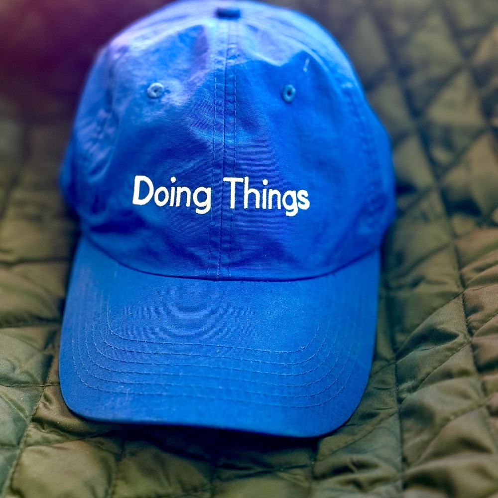 Outdoor Voices “Doing Things” Waterproof Hat • Blue • Gently Used